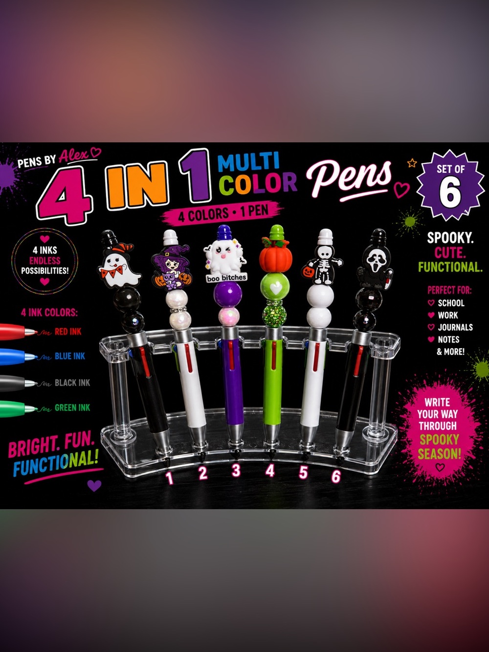 Pens By Alex - 4 in 1 Halloween Pens